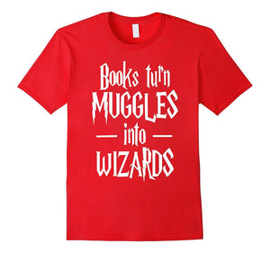 Crewneck T-Shirt | Books Turn Muggles Into Wizards