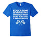 Education Is Important But Dirt Racing Is Importanter Funny Checkered Flags T-Shirt