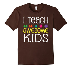 Autism Teacher T-Shirt Special Education Puzzle Tee