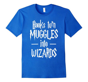Crewneck T-Shirt | Books Turn Muggles Into Wizards