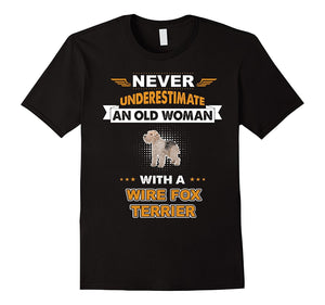 An Old Woman With Wire Fox Terrier T-Shirt
