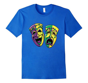 Comedy Tragedy Mardi Gras Masks Tee Shirt