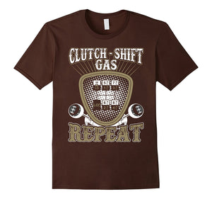Clutch Shift Gas Repeat Gear Drive Cars T-Shirt