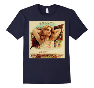 Beauty Vintage Cigar Box Art On A Tee Shirt