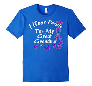 Alzheimers Awareness Shirt - I Wear Purple For My Grandma Sh